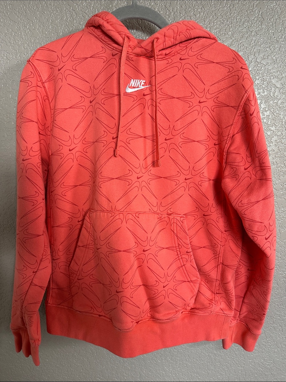 Nike Coral Hooded Pullover Sweatshirt